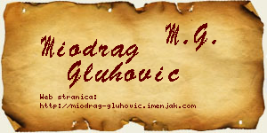 Miodrag Gluhović vizit kartica